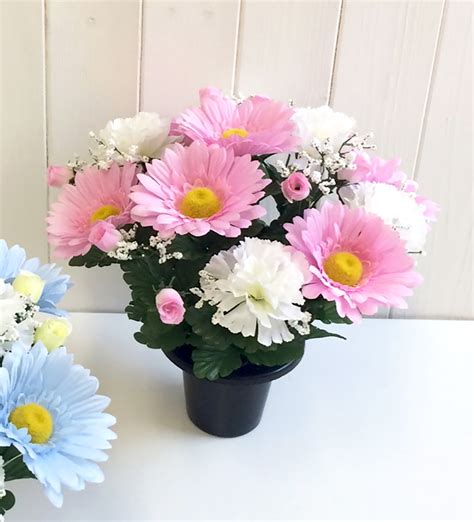 Anything you do from your heart to honor your loved one will be seen as such. Pastel Pale Pink Artificial Flower Arrangement Baby's ...