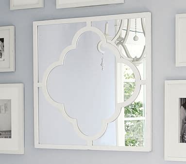 White Moroccan Tile Mirror | Pottery Barn Kids