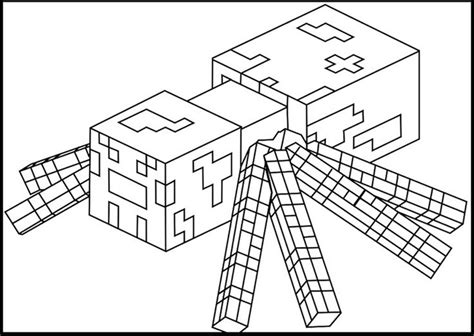 Minecraft Spider Coloring Pages Coloring Pages 🎨