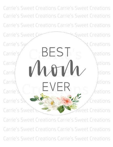 Best Mom Ever Printable T Tags Happy Mothers Day Etsy