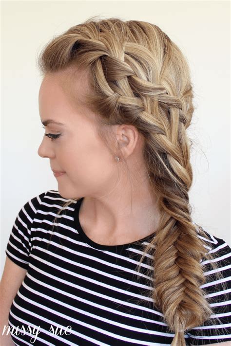 Double Waterfall Braid And Fishtail Side Braid