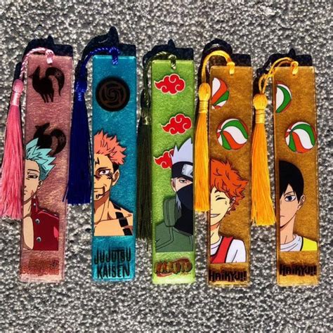 Customizable Resin Anime Bookmark Preorder Only Etsy Bubble Wrap