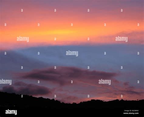 Magic Sunset Saturated Colors Stock Photo Alamy