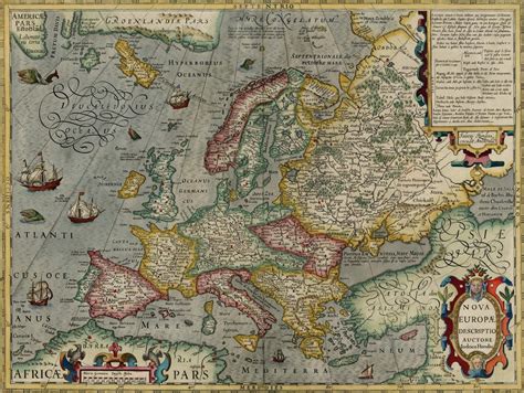 Map Of 16th Century Europe Map Of Europe By Jodocus Hondius 1630 The