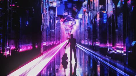 Personalize everyday things with art & design. Neon Guitarist Silhouette 4K Wallpapers | Wallpapers HD