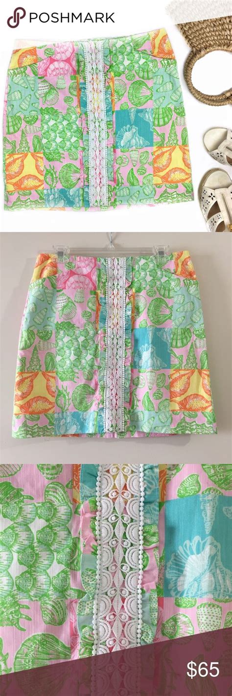 Vintage Lilly Pulitzer Seashell Patchwork Skirt Vintage Lilly