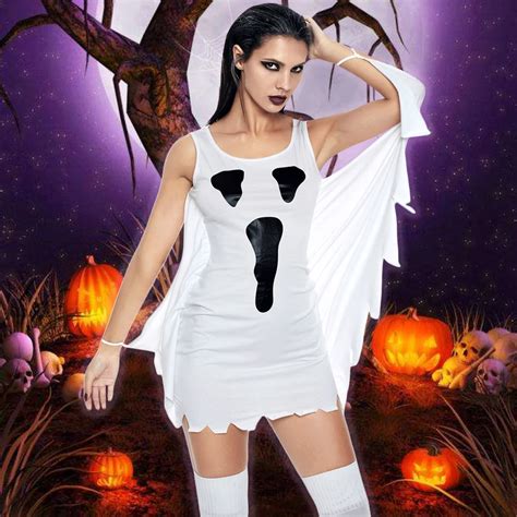 2019 Autumn Sexy Party Dresses Women Halloween Cosplay Scream Ghost