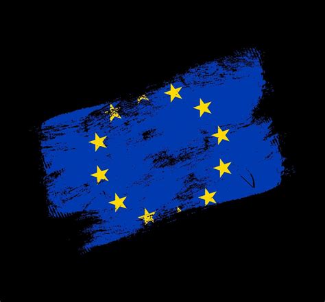 European Union Flag Grunge Brush Background 2548929 Vector Art At Vecteezy