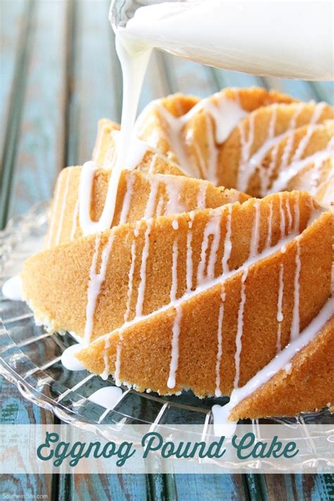 If using spread, use only the stick varieties that have more than 65% vegetable oil. eggnog pound cake