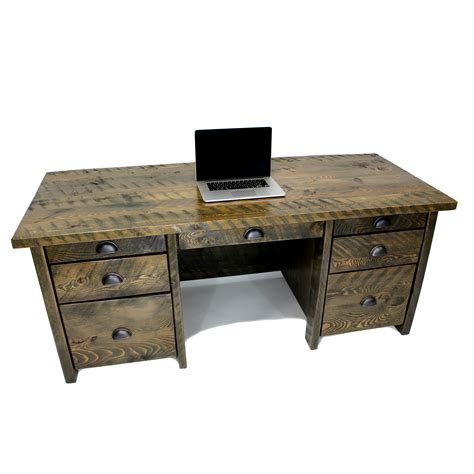 Rustic Excutive Office Desk Four Corner Furniture