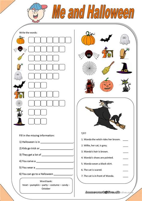me halloween worksheet free esl printable worksheets made by teachers