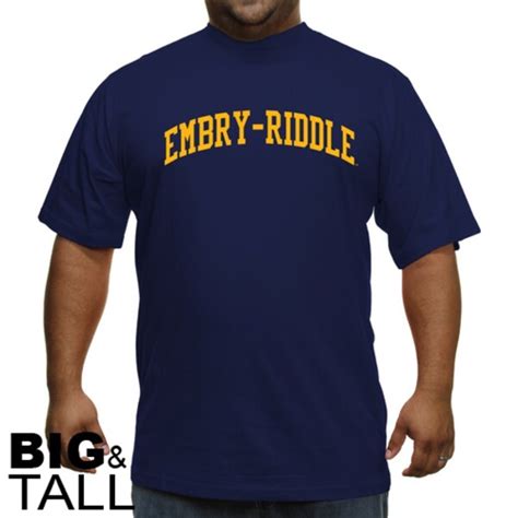 Embry Riddle Eagles Basic Arch Big And Tall T Shirt Royal Blue