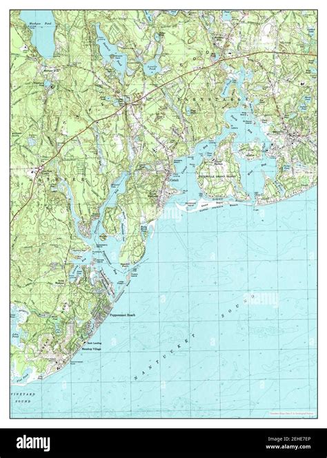 Cotuit Massachusetts Map 1974 125000 United States Of America By