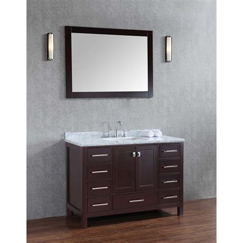 Buy Vincent 48 Inch Solid Wood Single Bathroom Vanity In Espresso Hm 13001 48 Wmsq Esp