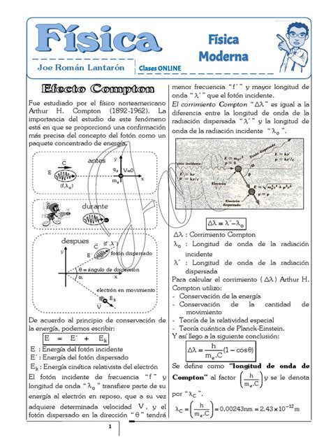 254 Física Moderna Efecto Compton Pdf Fotón Física