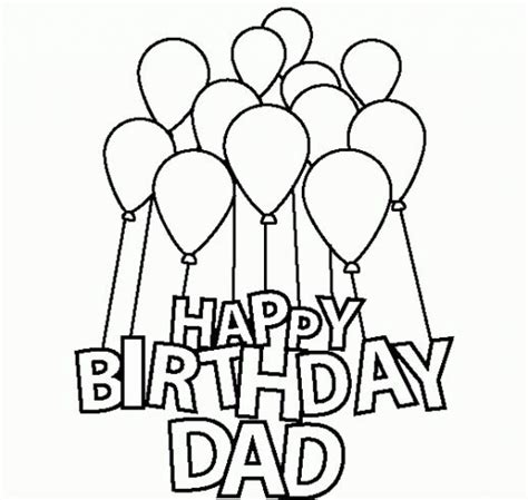 Happy Birthday Coloring Pages Clipart Best