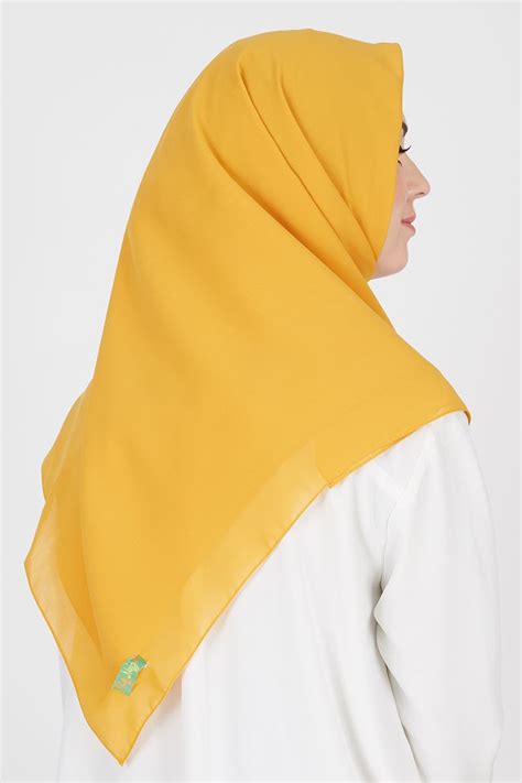 70 Jilbab Segi Empat Warna Mustard