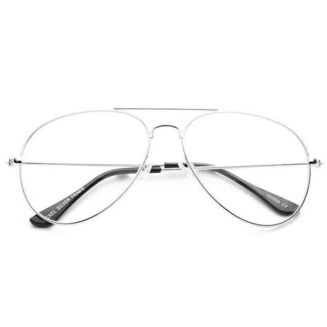 Classic 56mm Clear Aviator Glasses Cosmiceyewear