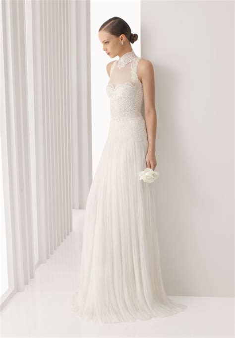 This romantic dress is not only made from the highest quality crepe, but it is also a great light ivory wedding dress. wedding dresses with high collars | ... Wedding Dresses ...