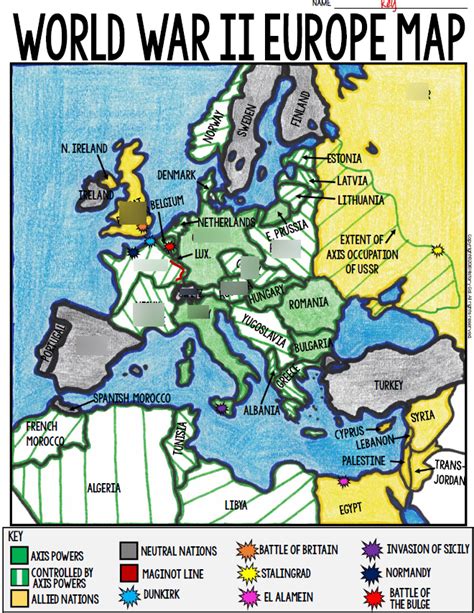 World War Ii European Countries Map Diagram Quizlet
