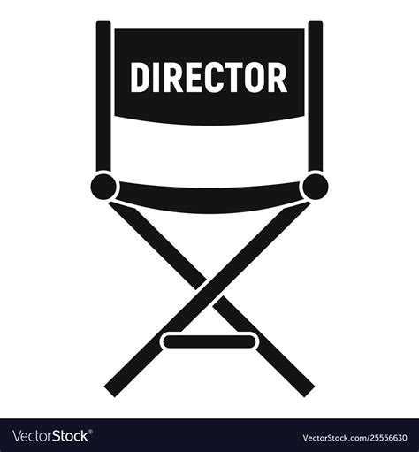 Film Director Chair Icon Simple Style Royalty Free Vector