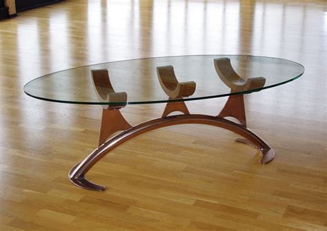 Oval Glass Coffee Table Bespoke Made Modern Tables