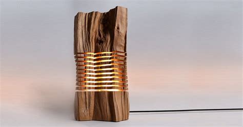 Sliced Lamps Made From Real Firewood Minimalist Lighting Edison Light