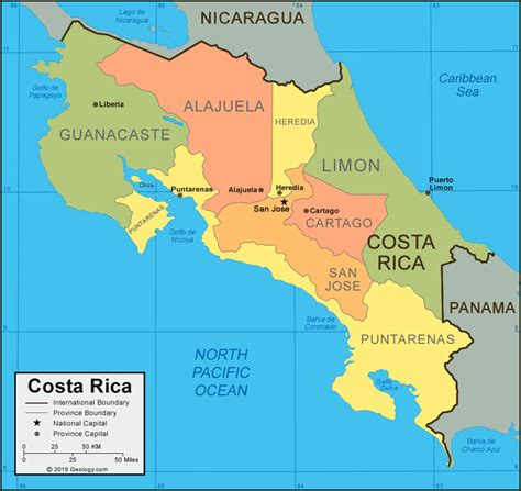 Map Of Costa Rica