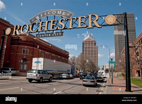 Welcome To Rochester Ny Sign Stock Photo Alamy