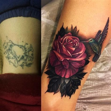 Using a small butterfly in an intricate pattern can give the tattoo more depth. 70 Cover Up Tattoo Ideas Before and After