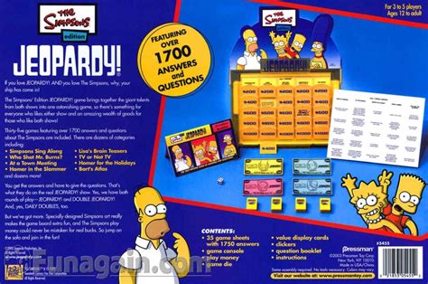 Then we will add hyperlinks to each cell (e.g. Simpsons Jeopardy Board Game: