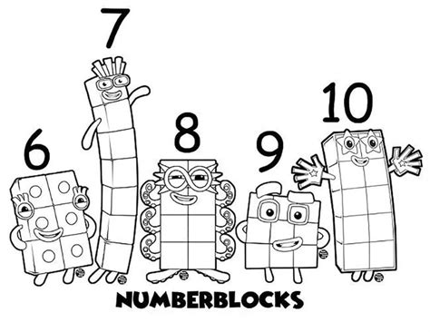 All Numberblocks Coloring Page Free Printable Coloring Pages For Kids
