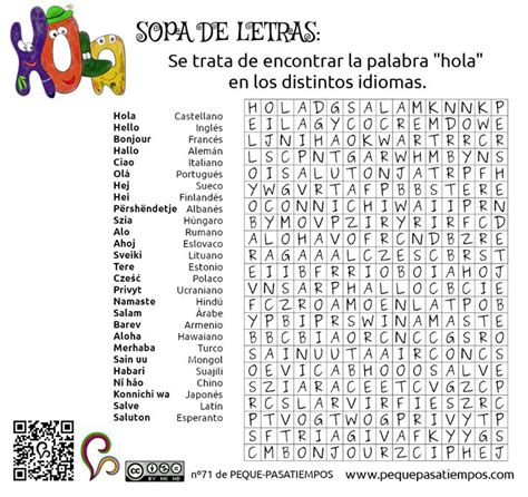 Peque Pasatiempos Sopas De Letras En Sopa De Letras Ortografia