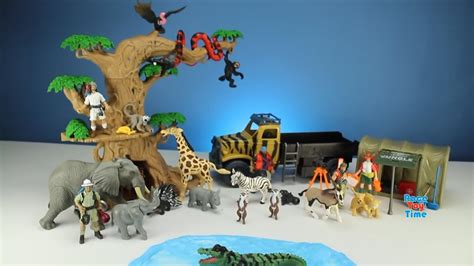 Jungle Adventure Wild Animals Playset For Kids Animal Toys Video Youtube