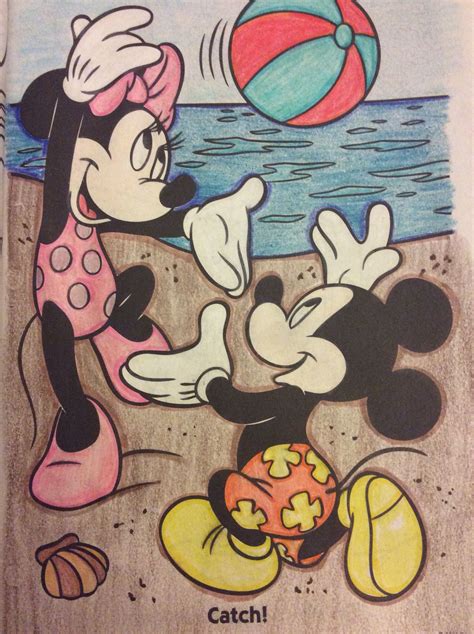 Mickey And Minnie At The Beach Mickey Drawing Cute Drawings Mickey