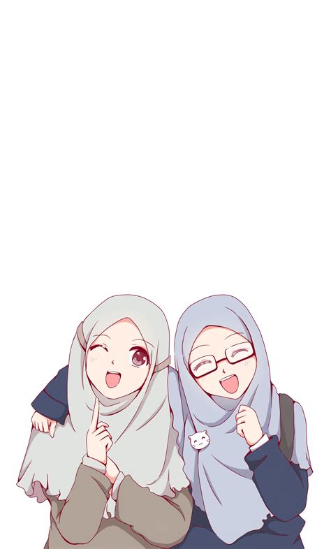 Beautifulpretty Cutefriendship Islamic Cartoon Anime Muslimah