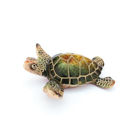 35 Green Resin Sea Turtle Figurine Nautical Sea Decor California