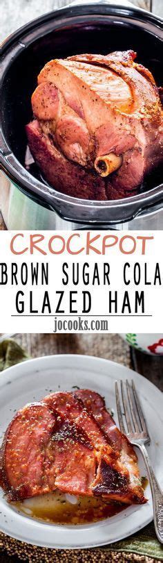 A juicy slow cooker brown sugar pineapple ham. Crockpot Brown Sugar Cola Glazed Ham - 5 minutes of prep ...