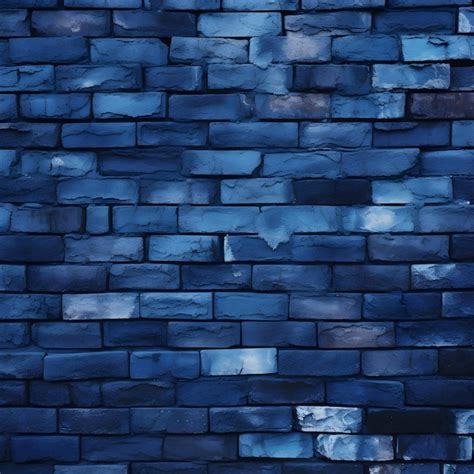 Premium Ai Image Abstract Blue Brick Wall Texture