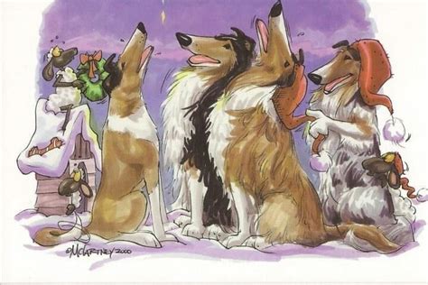 Pin By Claire K On Collie Cartoons Rough Collie Dog Illustration