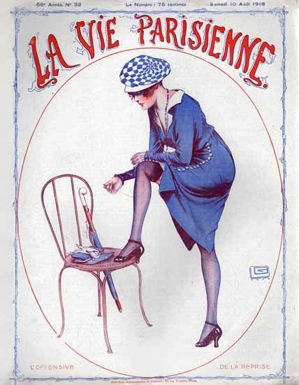 la vie parisienne 1918 l offensive georges leonnec mad men art vintage ad art collection
