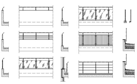 Balcony Railing Sectional Detail Dwg File Cadbull Otosection
