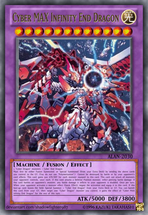 Cyber Max Infinity End Dragon Custom Yugioh Cards Rare Yugioh Cards