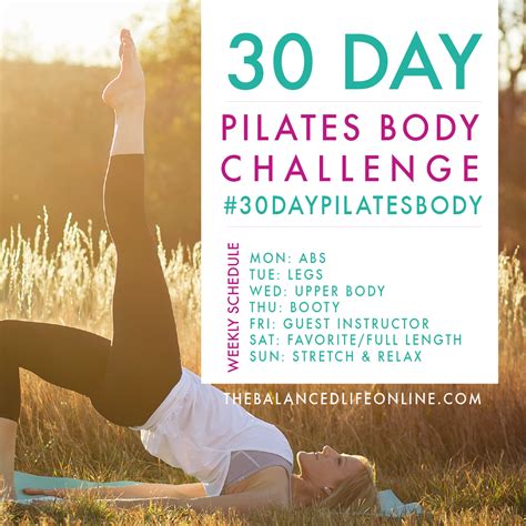 Free 30 Day Pilates Body Challenge Lindywell