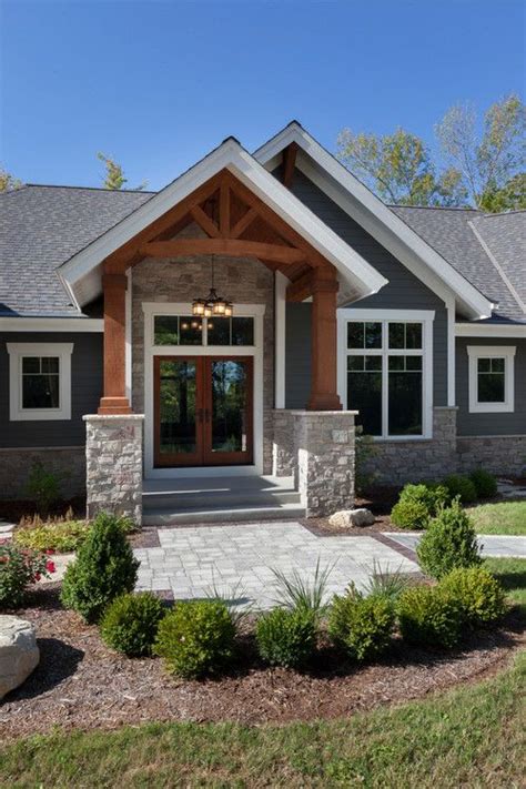 Craftsman Home Exterior From Builder Grade Get The Look Craftsman