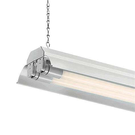 Envirolite 4 Ft 2 Light White Led Shop Light With T8 Led 4000k Tubes