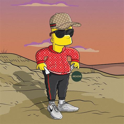 Gucci Bart Simpson Wallpapers Top Free Gucci Bart