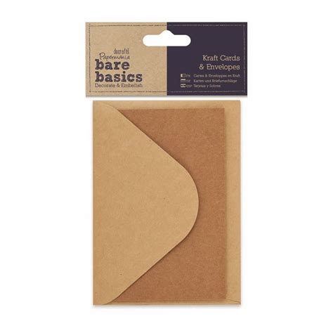 Docrafts Bare Basics Kraft Cards And Envelopes Card Making And Paper