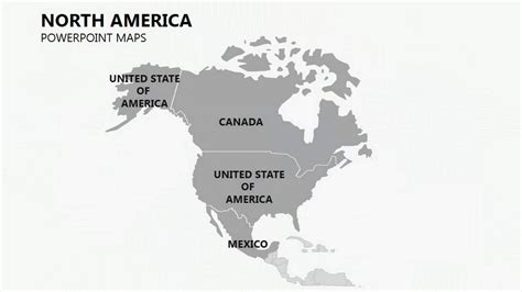 Free North America Map Template Free Powerpoint Template Gambaran