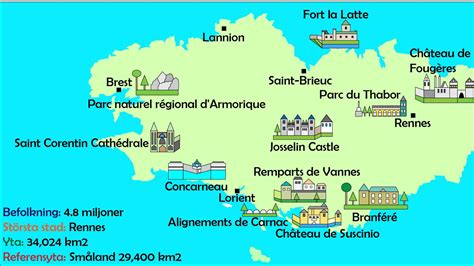 Sevärdheter I Bretagne Med Kartor Och Bilder Franska översättningar